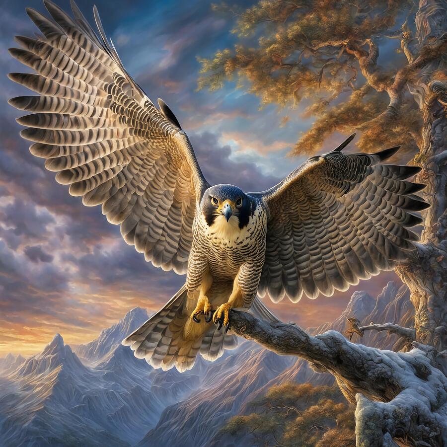 PEREGRINE FALCON ai Digital Art by Dreamz - - Fine Art America