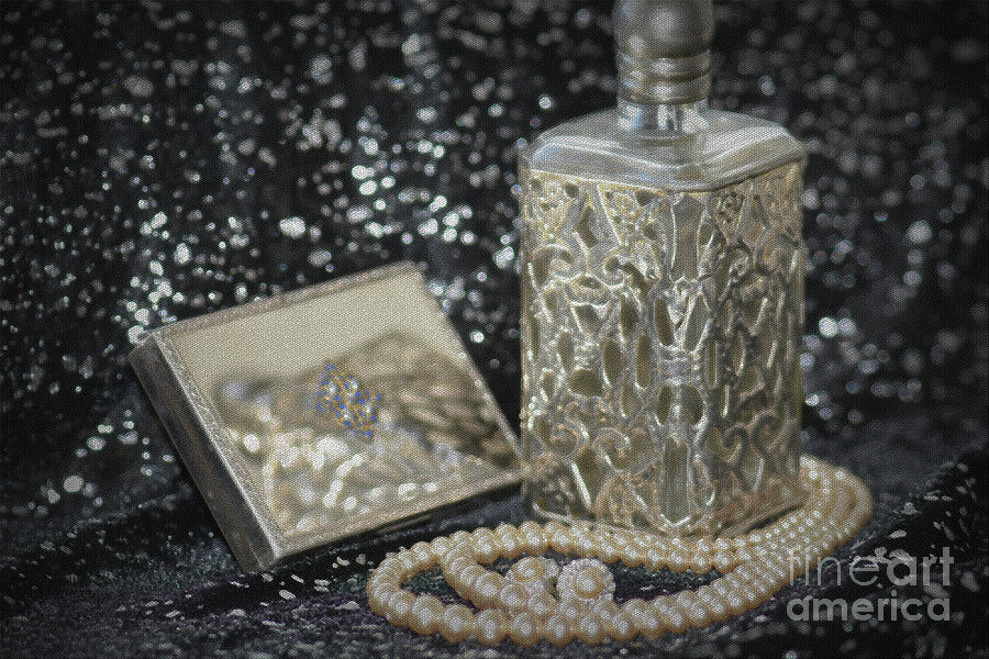 Perfume and Pearls - Vintage Photograph by Yvonne Johnstone