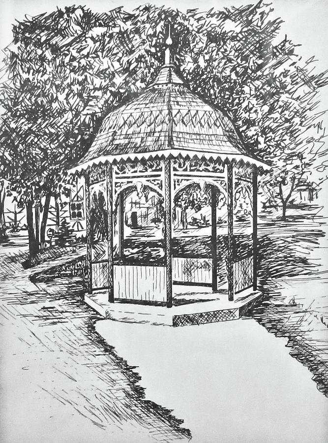 Pergola Drawing by Janice Petrella-Walsh - Fine Art America