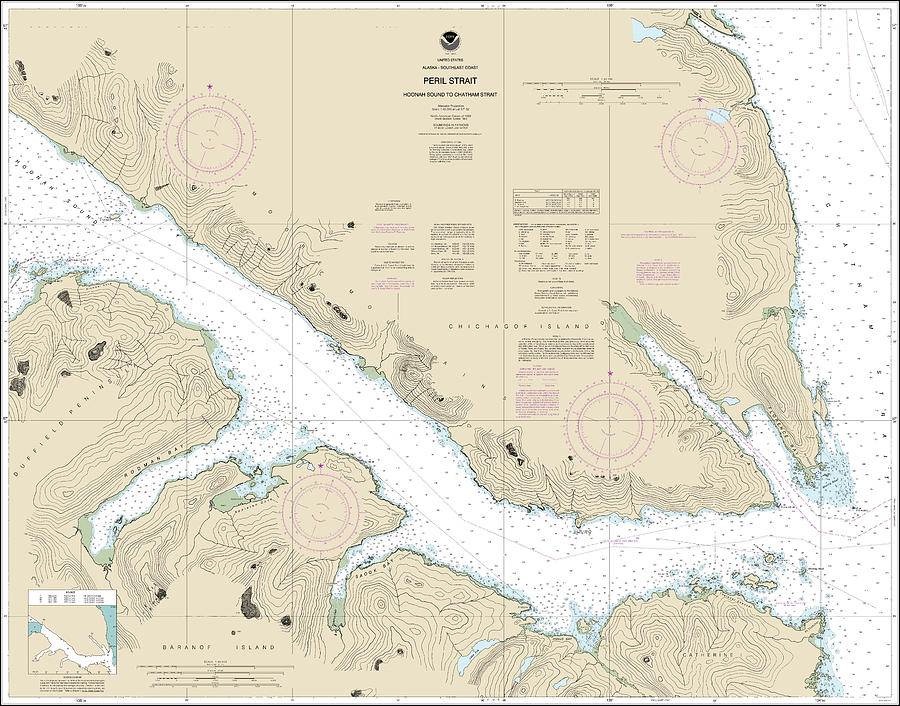 Peril Strait Hoonah Sound to Chatham Strait Nautical Chart 17338 No ...