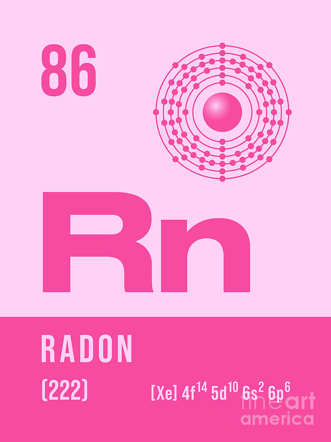 Periodic Element A - 86 Radon Rn Digital Art by Organic Synthesis - Pixels