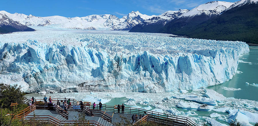 Perito Moreno Glacier with walkways - 134016 Photograph by Deidre Elzer-Lento