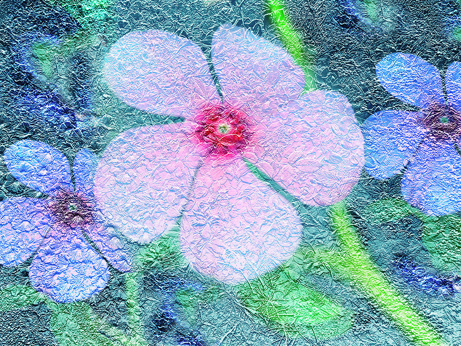 Periwinkle Flower Art With Texture Digital Art by Aimee L Maher ALM GALLERY