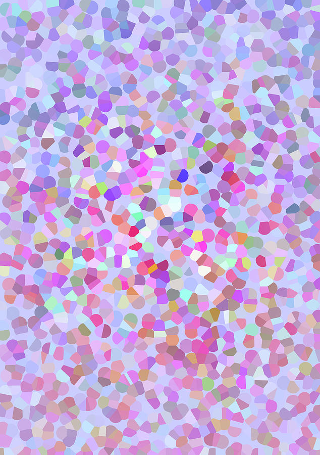 Periwinkle Light Pink Gradient with Medium Sized Crystals Digital Art by Ali Baucom