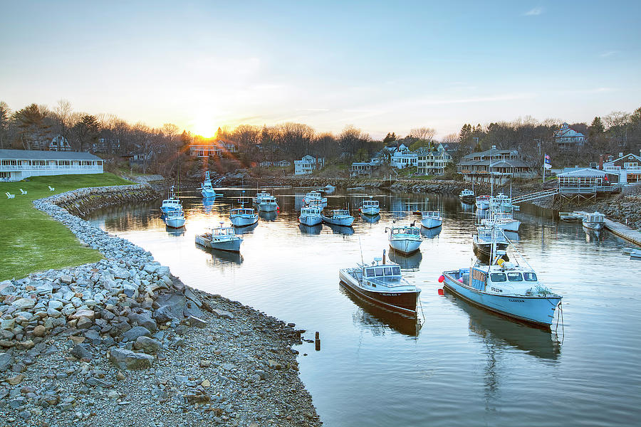Sunset Photograph - Perkins Cove by Eric Gendron