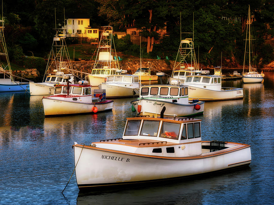 Perkins Cove Lobster Boats Photograph by Jerry Fornarotto