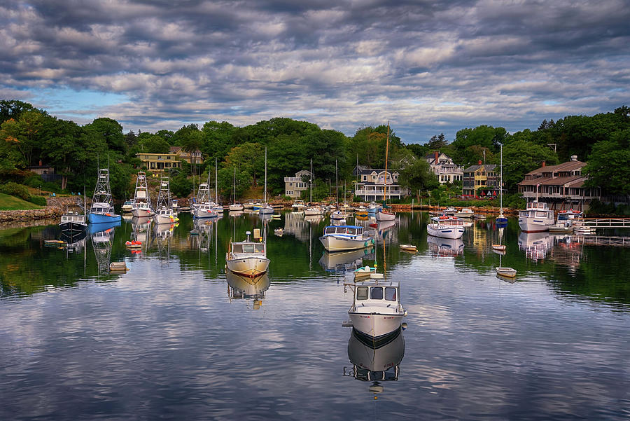 Docked Fishing Boats In Perkins Cove Photograph