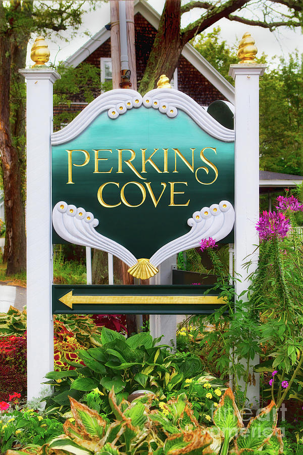 Landscape Photograph - Perkins Cove Sign by Jerry Fornarotto