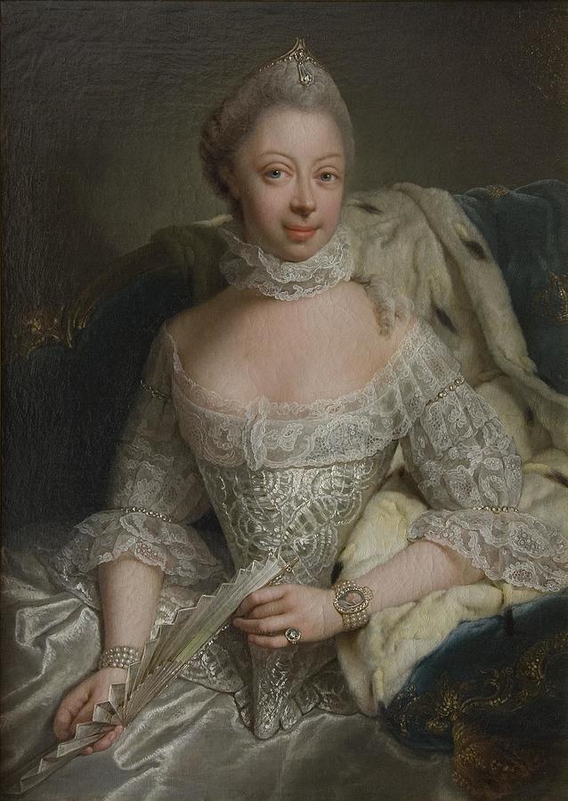 Sofia Charlotta, 1744-1818, prinsessa av Mecklenburg-Strelitz, drottning av England Painting by Georg David Matthieu