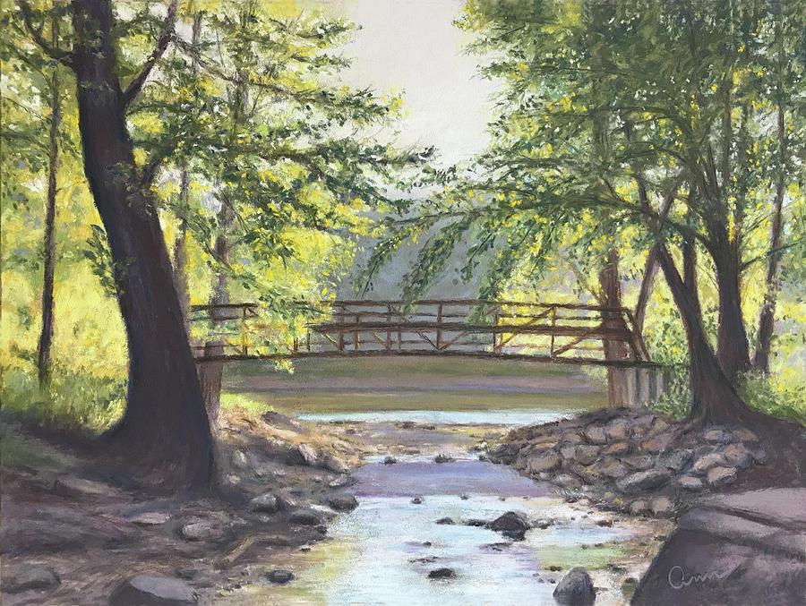 Perry Farm Bridge Bourbonnais Illinois Pastel by Ann Whittington ...