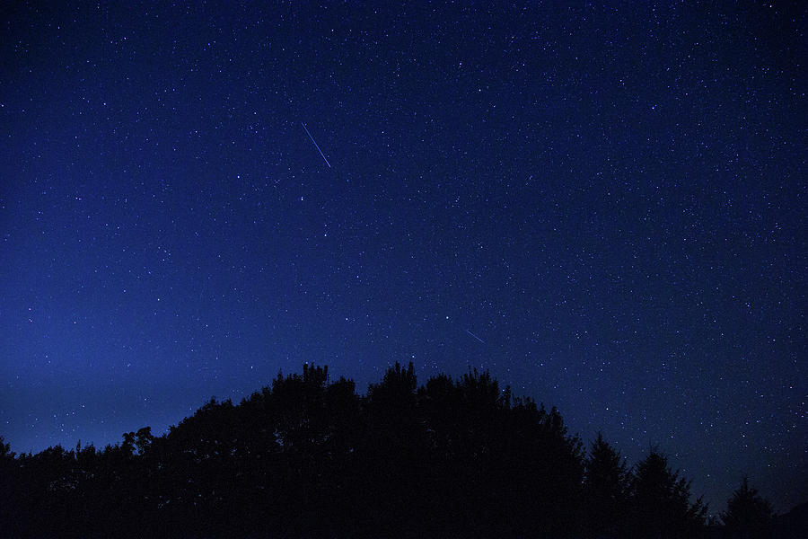 Perseid Meteor Shower in Columbia River Gorge Photograph by Kunal Mehra