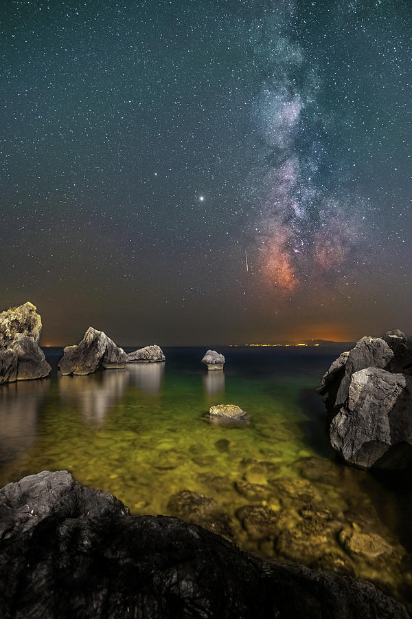Perseids Meteor Shower and the Milky Way II Photograph by Alexios Ntounas