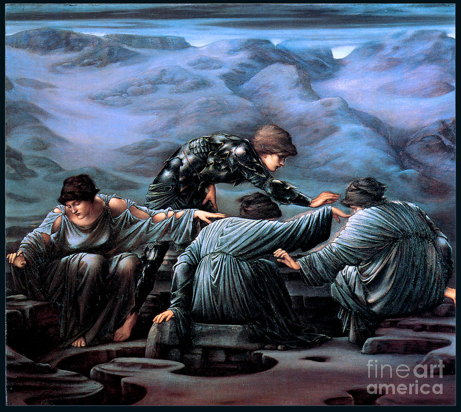 Perseus and the Graiae 1892  Painting by Sir Edward Burne Jones