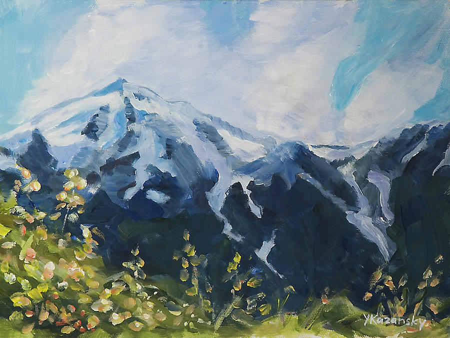Perseverance trail Juneau Alaska Painting by Yulia Kazansky