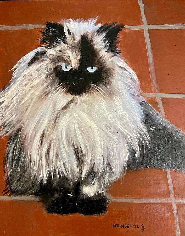 Persian Cat Painting by Gary Springer