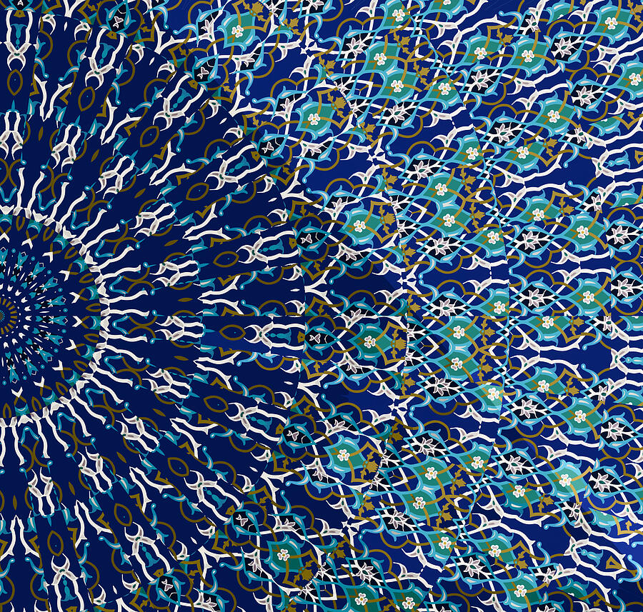 Persian Kaleidoscope Right Digital Art by Donna Huntriss