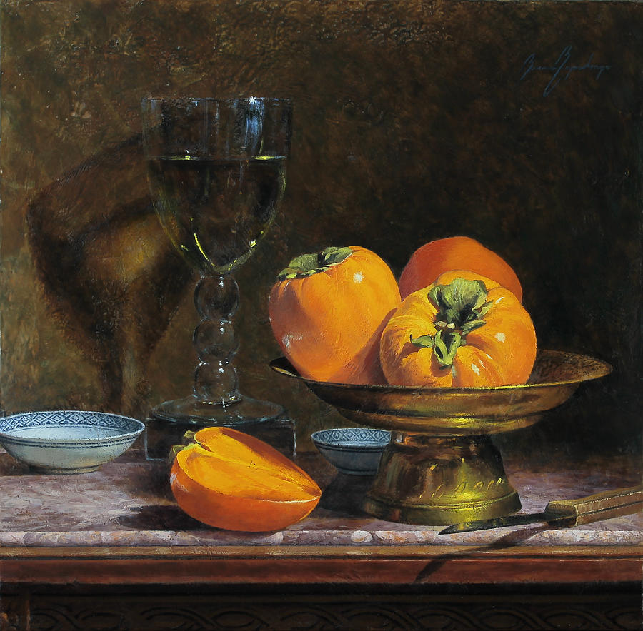 Persimmons Painting by Bruno Capolongo