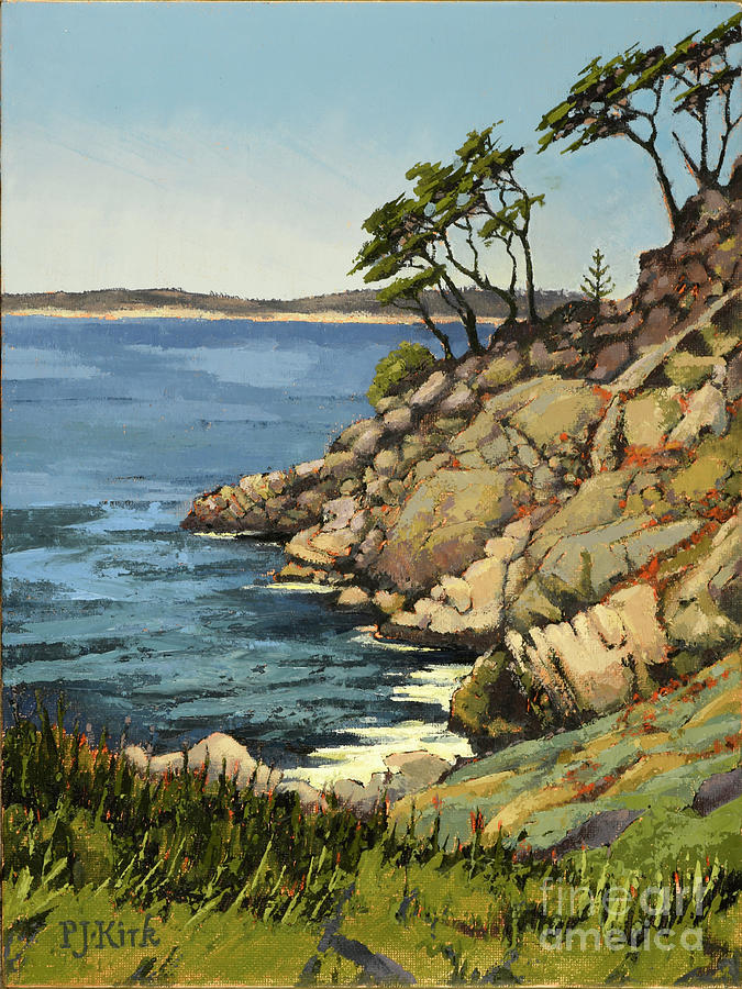 Persistence, Point Lobos Painting by PJ Kirk