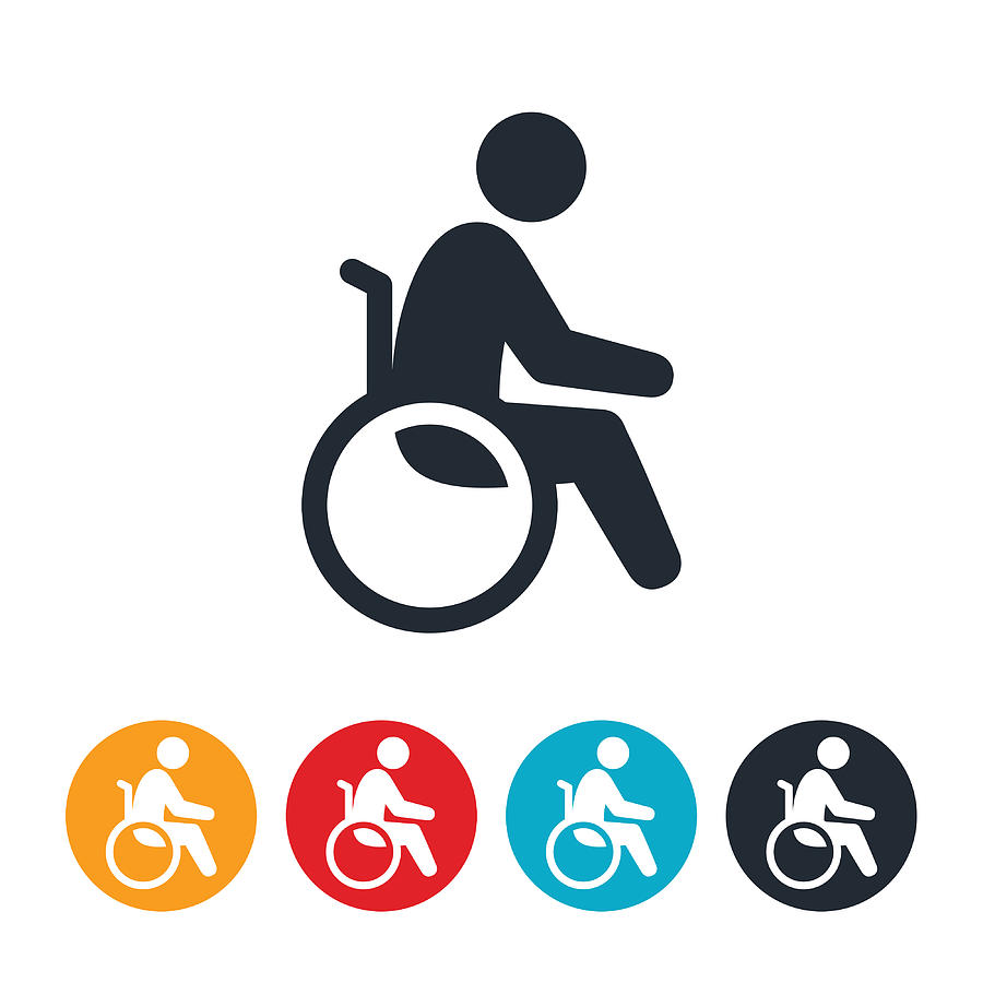 Person In Wheelchair Icon Drawing by Appleuzr