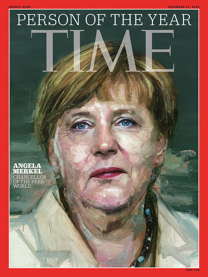 2015 Person of the Year - Angela Merkel Photograph by Painting by Colin Davidson for TIME