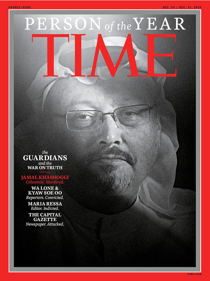 The Guardians Photograph - 2018 Person of the Year The Guardians Jamal Khashoggi by Photograph by Moises Saman Magnum Photos for TIME