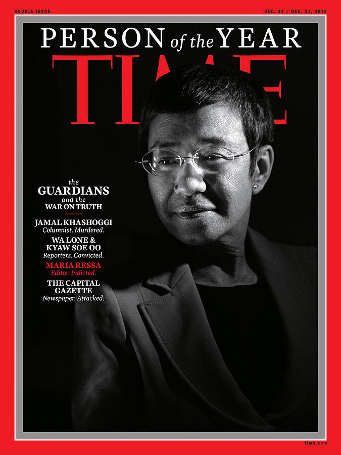 2018 Person of the Year - The Guardians - Maria Ressa Photograph by Photograph by Moises Saman-Magnum Photos for TIME
