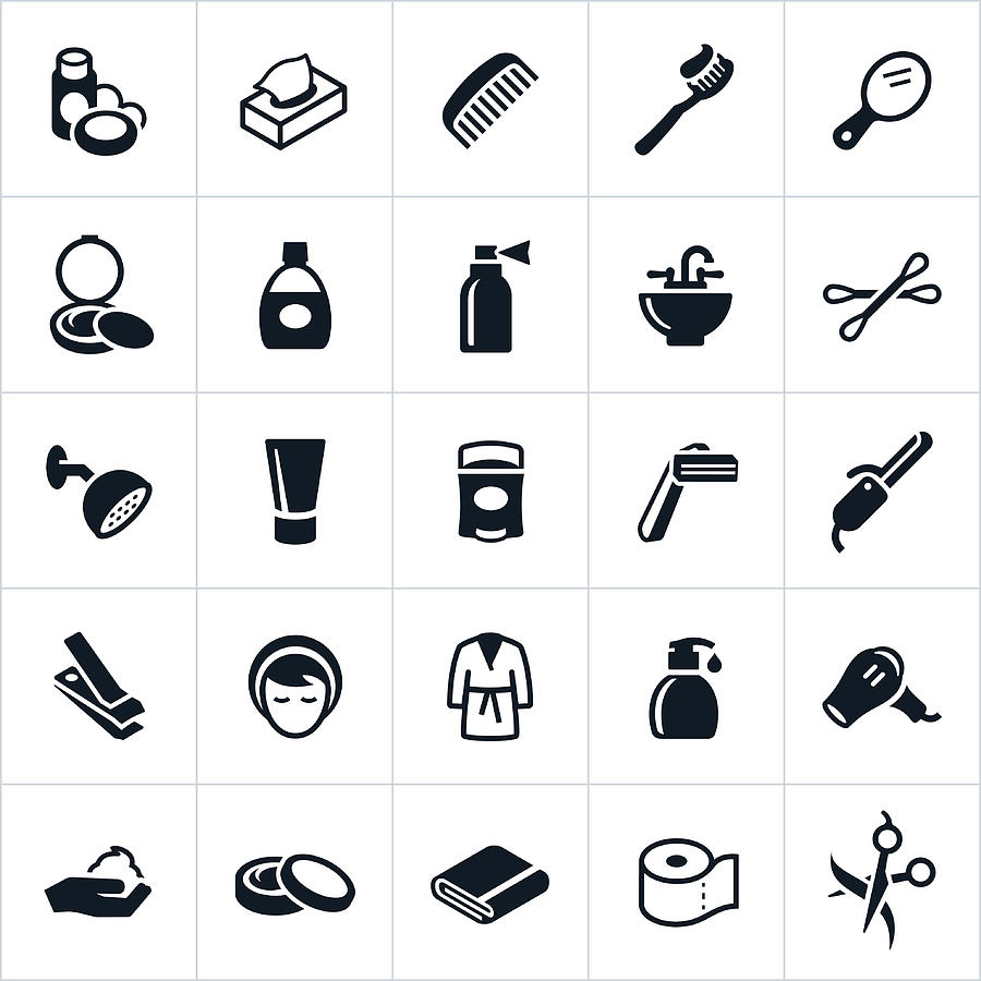 Personal Care Icons Drawing by Appleuzr