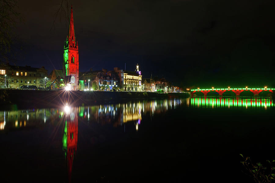 Perth, Scotland Christmas Lights Photograph by Navin Mistry Fine Art