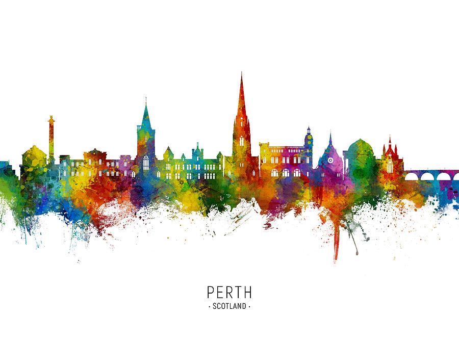 Perth Scotland Skyline #51 Digital Art by Michael Tompsett