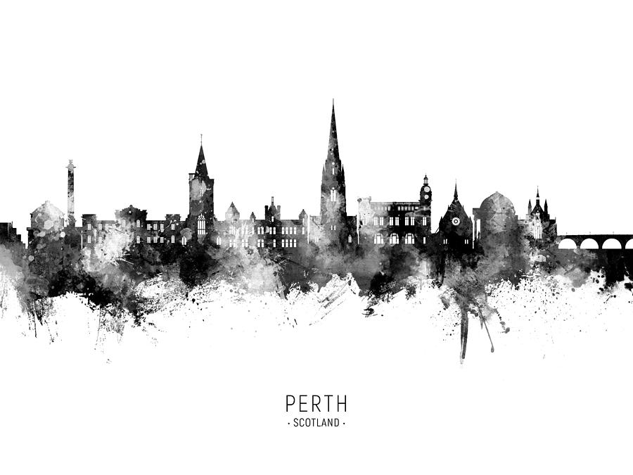 Perth Scotland Skyline #52 Digital Art by Michael Tompsett