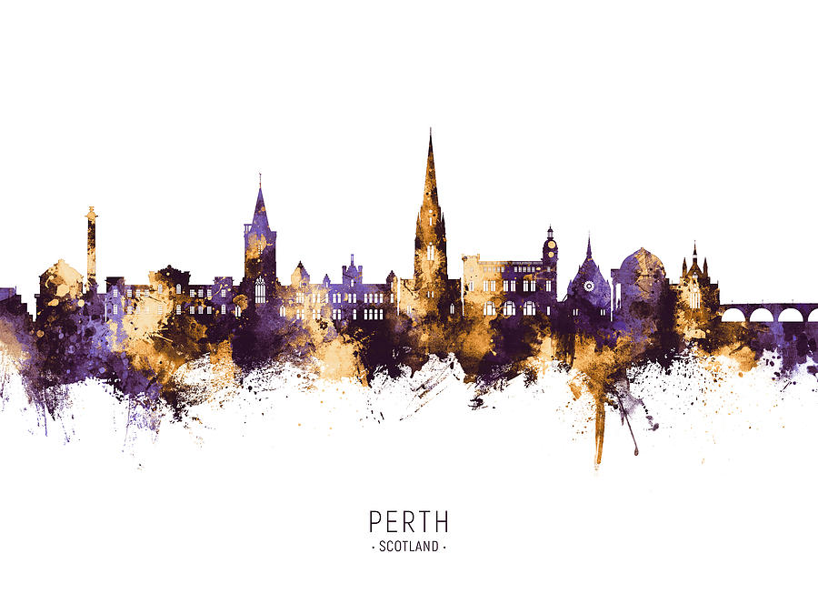 Perth Scotland Skyline #53 Digital Art by Michael Tompsett