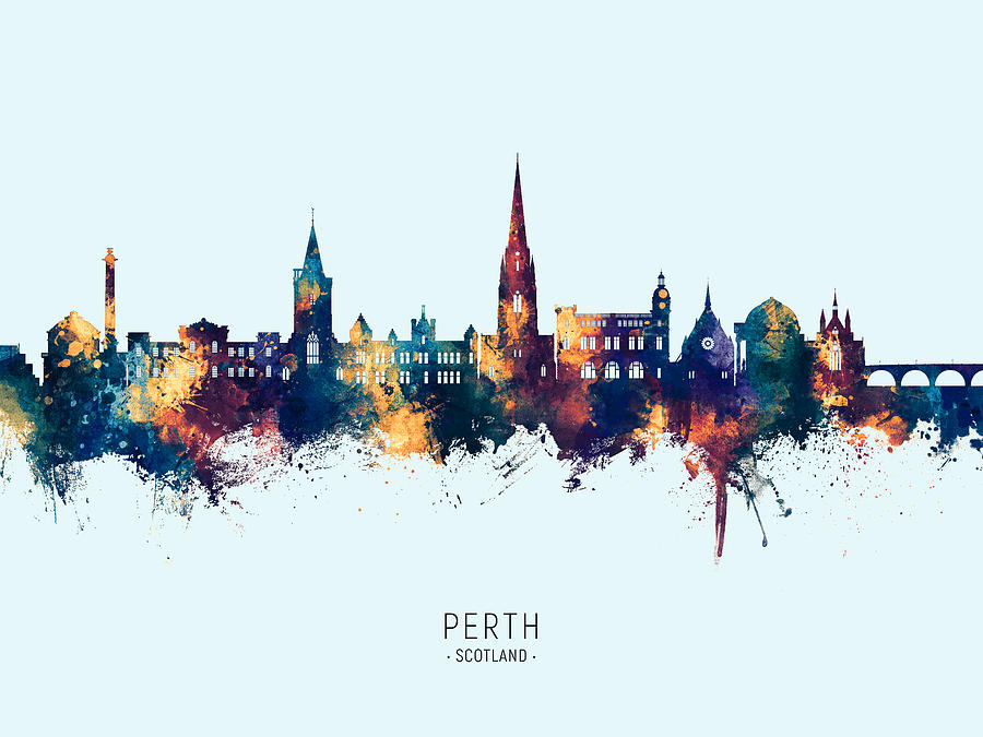 Perth Scotland Skyline #54 Digital Art by Michael Tompsett
