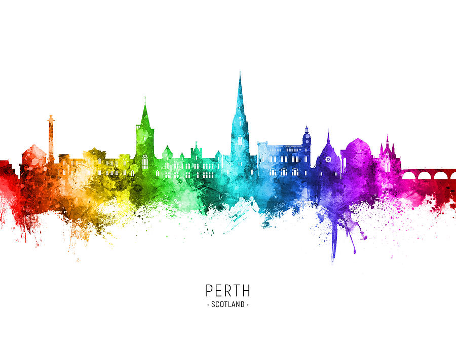 Perth Scotland Skyline #55 Digital Art by Michael Tompsett