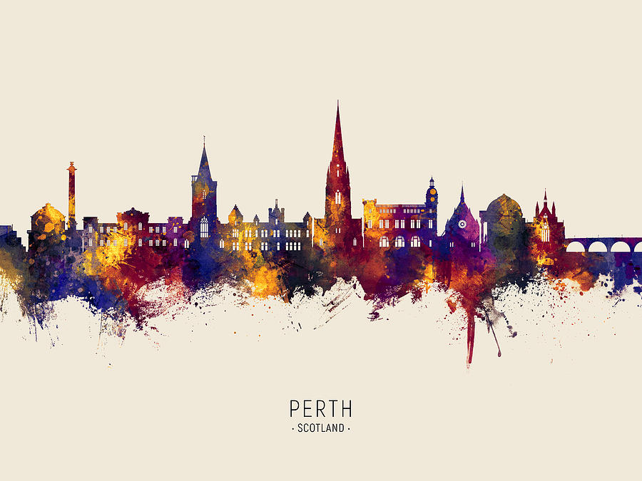 Perth Scotland Skyline #56 Digital Art by Michael Tompsett