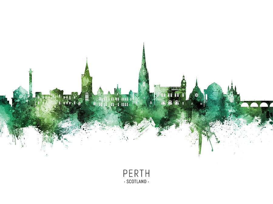 Perth Scotland Skyline #58 Digital Art by Michael Tompsett