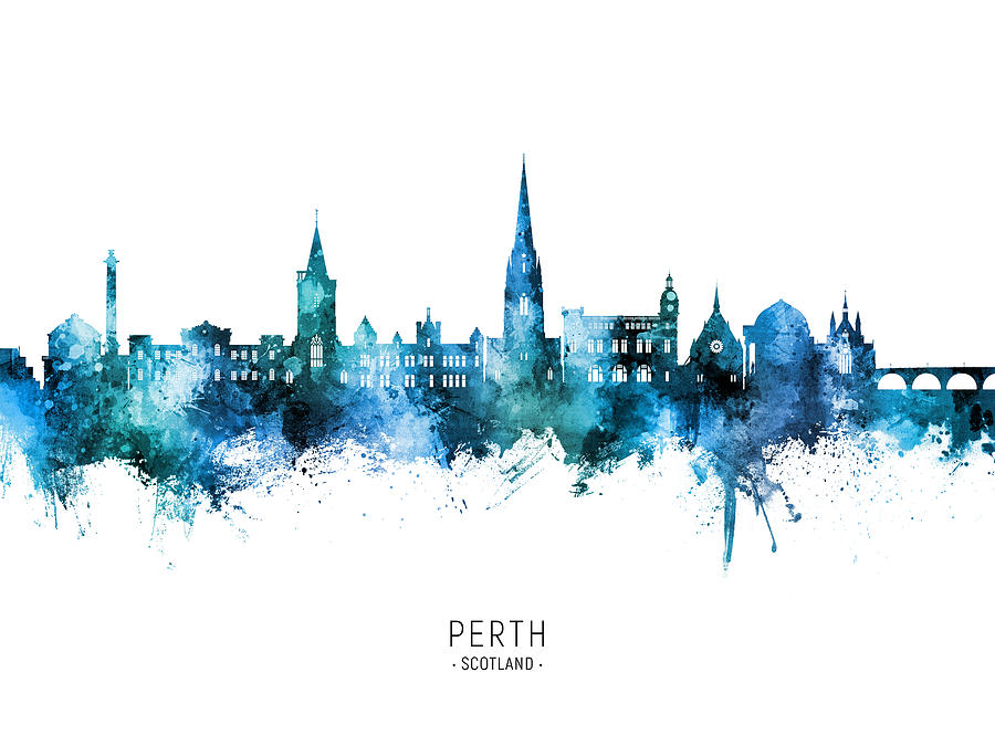 Perth Scotland Skyline #60 Digital Art by Michael Tompsett