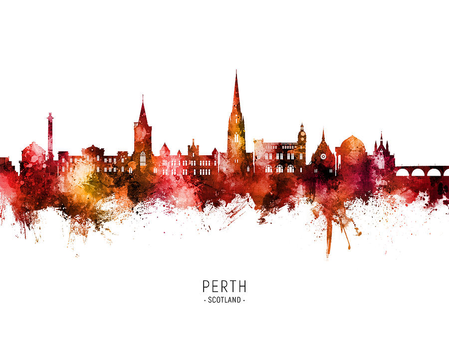 Perth Scotland Skyline #61 Digital Art by Michael Tompsett