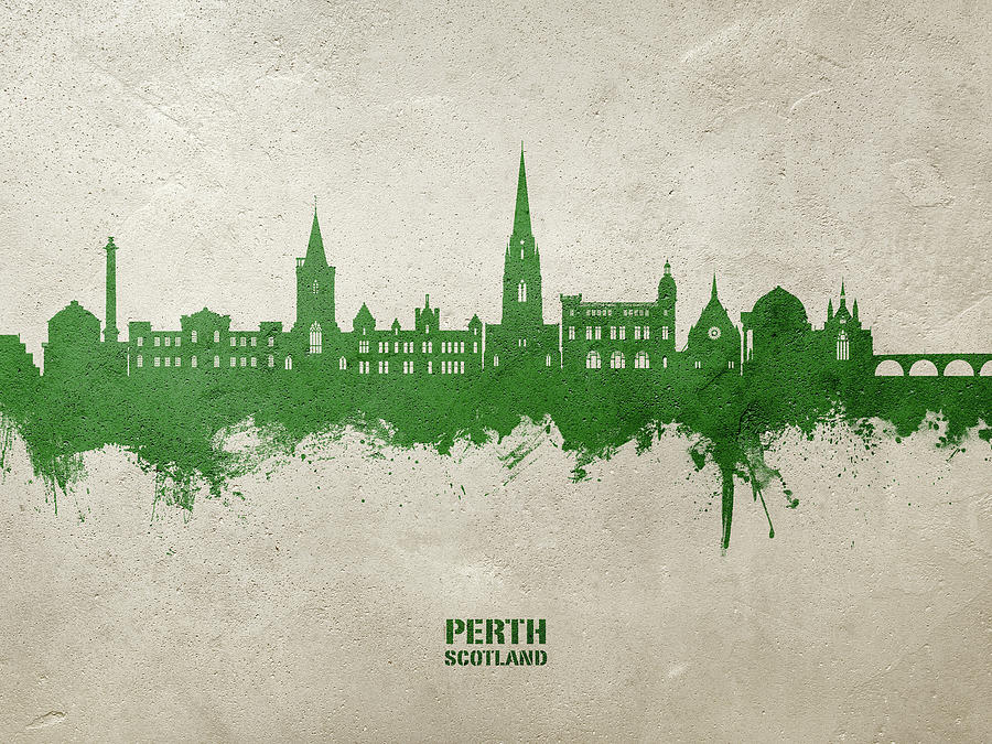 Perth Scotland Skyline #63 Digital Art by Michael Tompsett