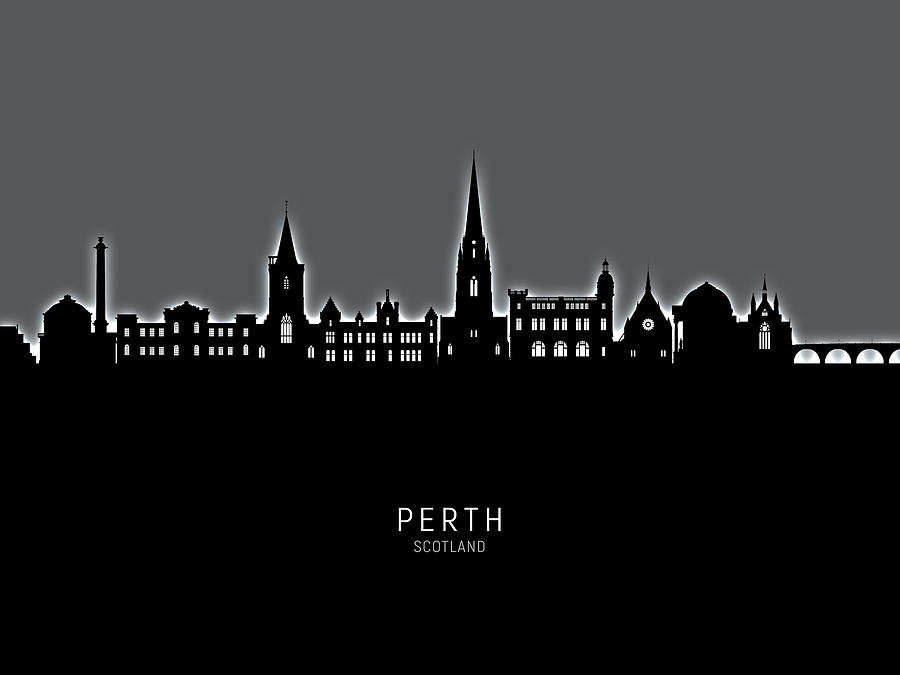Perth Scotland Skyline #65 Digital Art by Michael Tompsett