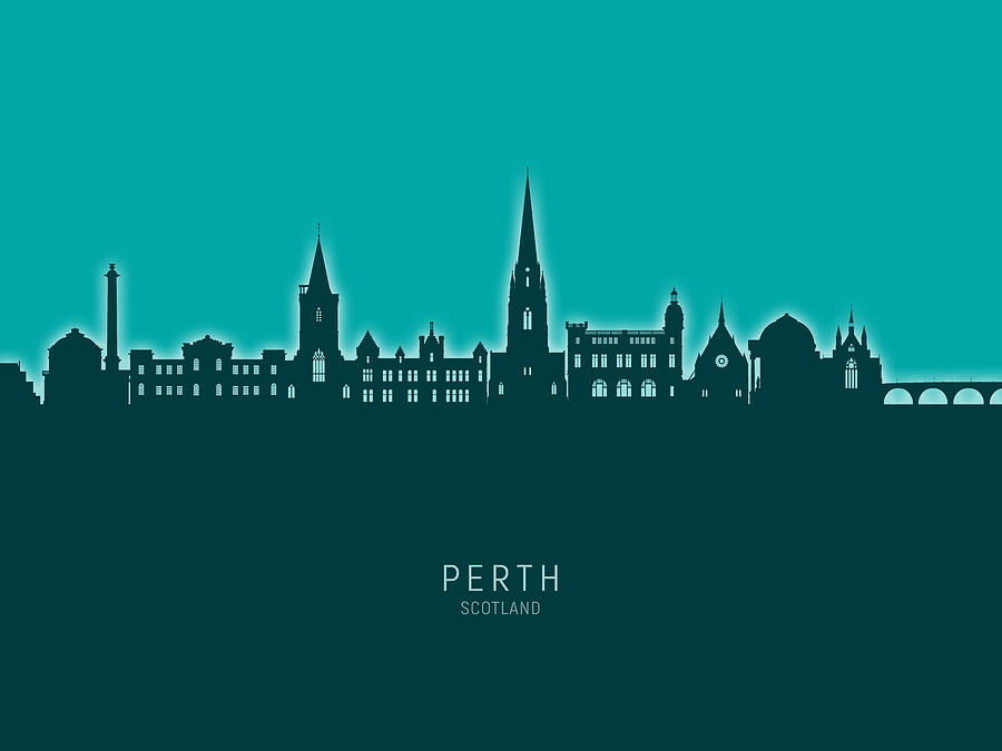 Perth Scotland Skyline #66 Digital Art by Michael Tompsett