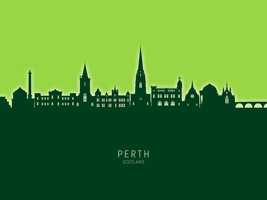 Perth Scotland Skyline #68 Digital Art by Michael Tompsett