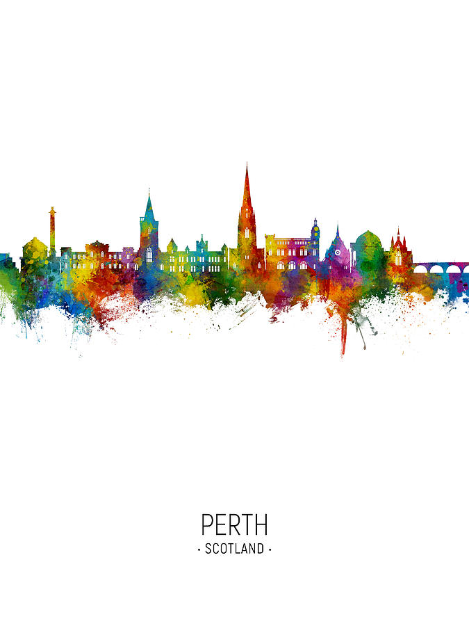 Perth Scotland Skyline #73 Digital Art by Michael Tompsett