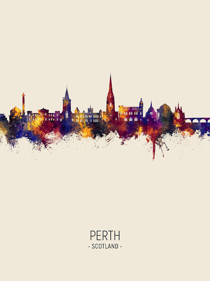 Perth Scotland Skyline #74 Digital Art by Michael Tompsett