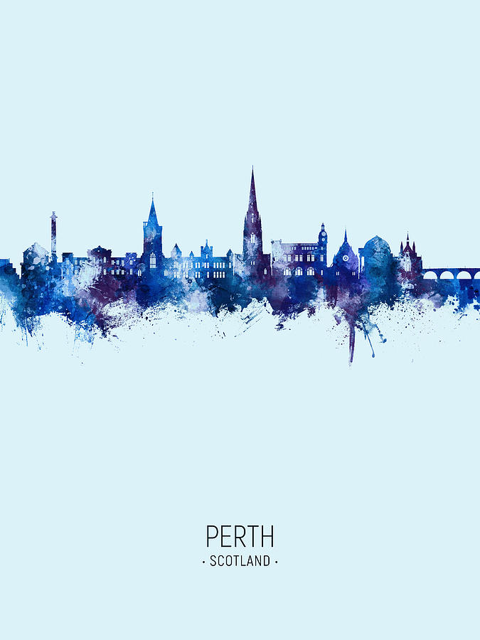Perth Scotland Skyline #75 Digital Art by Michael Tompsett