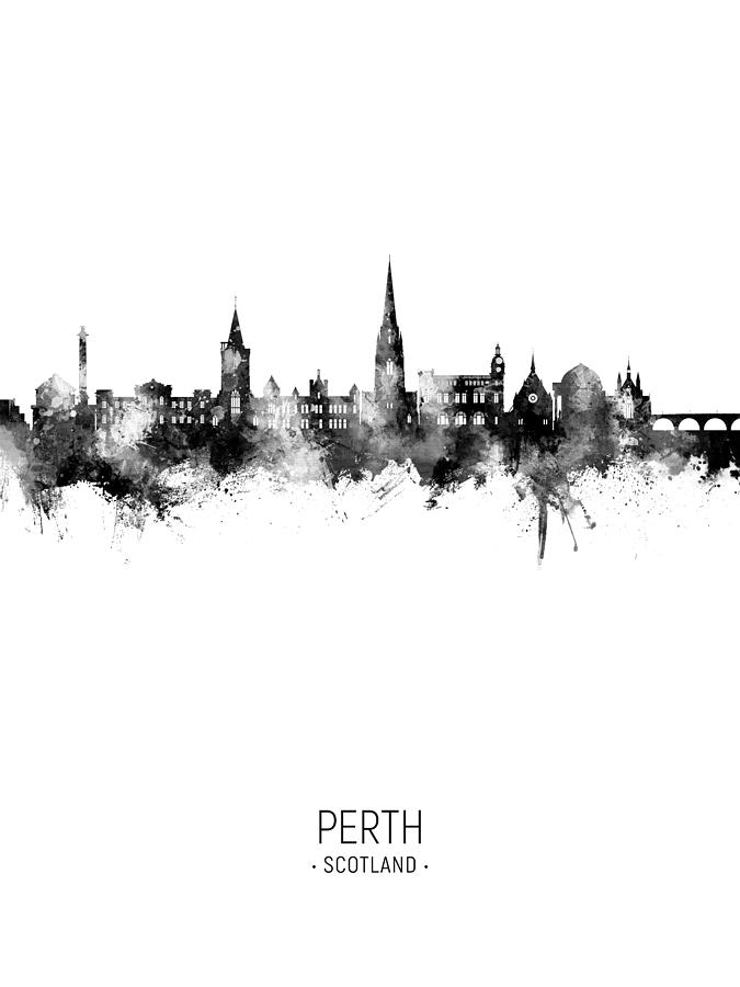 Perth Scotland Skyline #77 Digital Art by Michael Tompsett