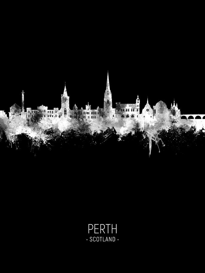 Perth Scotland Skyline #78 Digital Art by Michael Tompsett