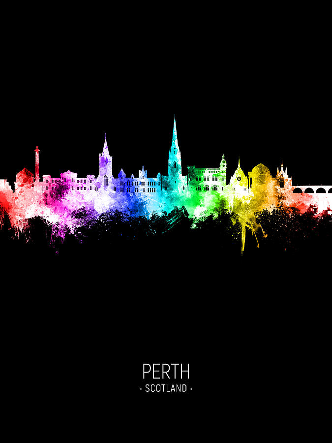 Perth Scotland Skyline #79 Digital Art by Michael Tompsett