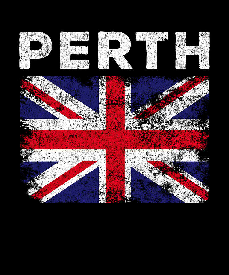 Perth UK Flag Scotland Souvenir Digital Art by Vintage and Words - Fine ...