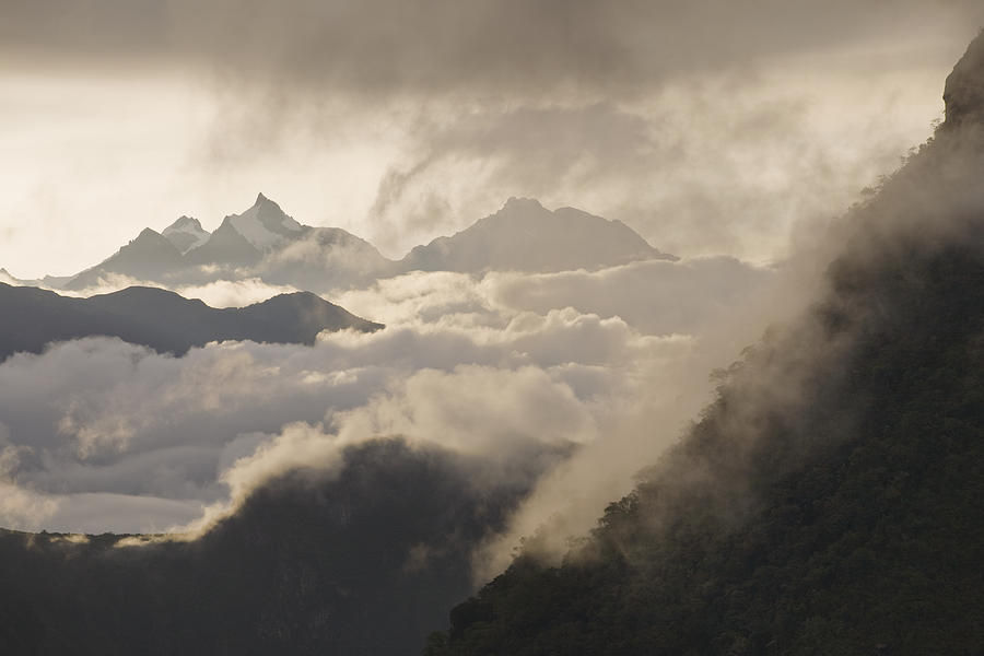 Peru, Cusco, Machu Picchu, Pumasillo Mountain and Vilcabamba mountain range Photograph by David Madison