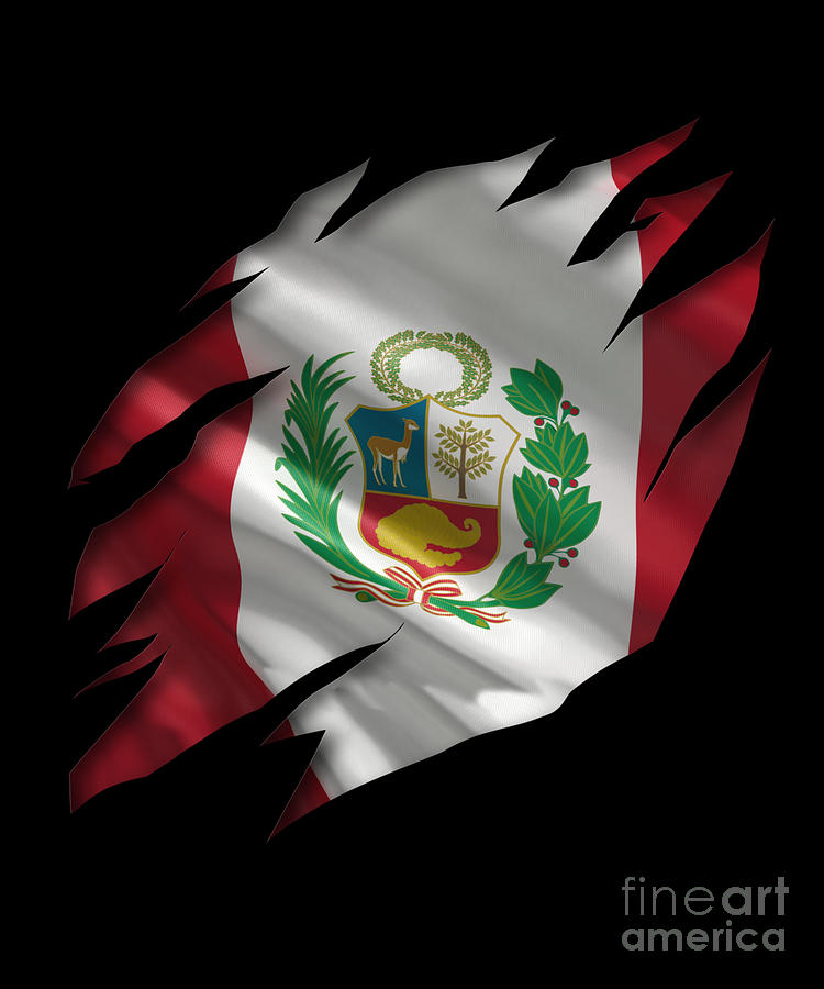 Peru Flag Proud Peruvian South America Latin America Drawing by Noirty